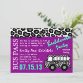 Party Bus Bachelorette Party Bash Kaart (Staand voorkant)