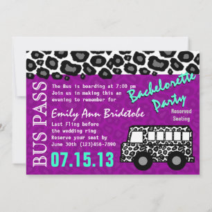 Party Bus Bachelorette Party Bash Kaart