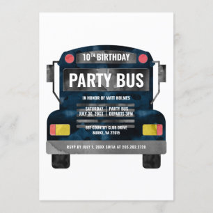 Party Bus Birthday Kaart