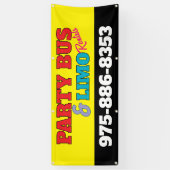 Party Bus en Limo verhuur banner (Verticaal)