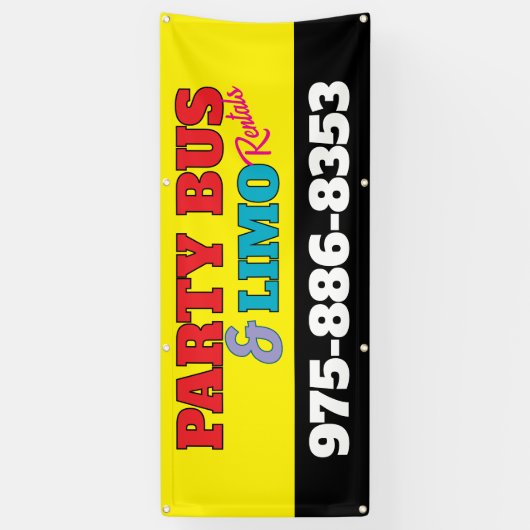 Party Bus en Limo verhuur banner (Verticaal)