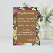 Party card for Fall Leaves Mitzvah Kaart (Staand voorkant)