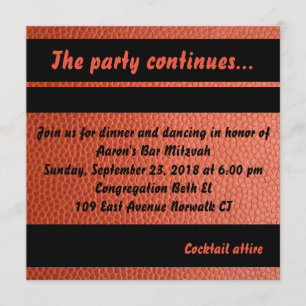 Party card for Hoops Bar Mitzvah Collectie Kaart