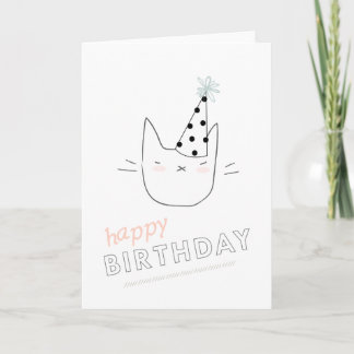 Party Cat Happy Birthday Kaart
