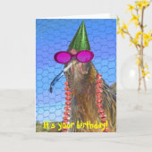 Party Chicken Kaart (Gele Bloem)