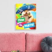 party chipmunk in sombrero canvas afdruk (Insitu (Woonkamer))