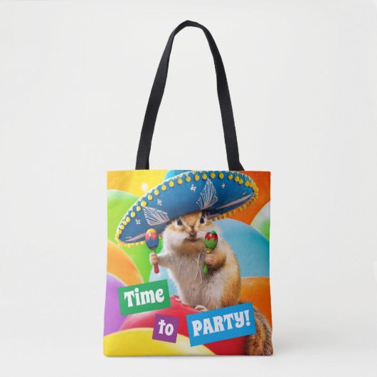 party chipmunk in sombrero draagtas (Voorkant)