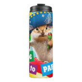 party chipmunk in sombrero thermosbeker (Voorkant)