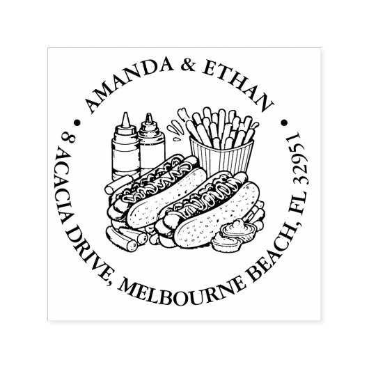 Party Chips Snack Thema Zelfinktende Stempel (Design)