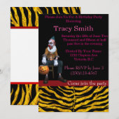 Party Clown Birthday Invitation #15 Kaart (Voorkant / Achterkant)