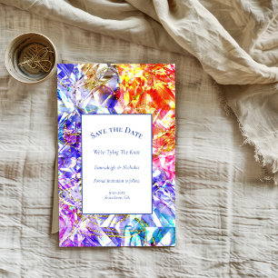 Party Color Diamond Crystal Bewaar de datum Briefkaart