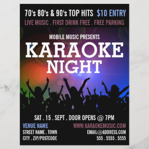 Party Crowd, Karaoke Event Adverteren Flyer