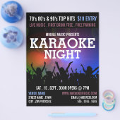 Party Crowd, Karaoke Event Adverteren Flyer (Enkel)
