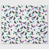 party crows wrapping paper cadeaupapier (Vlak)