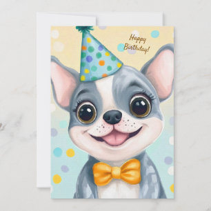 Party Cute Animal Birthday Invitation Dog
