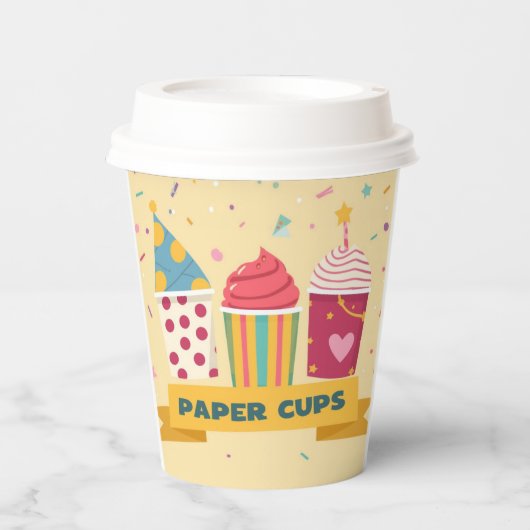 Party Design Papieren Bekers (Voorkant)