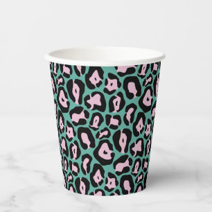 Party Dier Cheetah Print Papier Cup Papieren Bekers