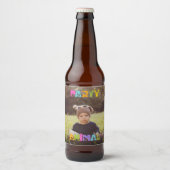 Party Dier Fun Custom Foto Bier Etiket (Voorkant)