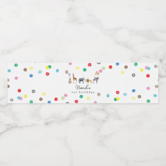 Party Dier Water Fles Label Waterfles Etiket (Enkel label)