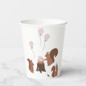 Party Dieren Eekhoorn Verjaardagsfeest Papieren Bekers (Achterkant)