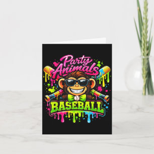 Party dieren meme honkbal grappige aap kaart