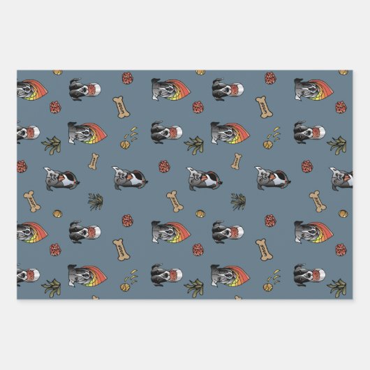 Party Dog Wrapping Bundel Inpakpapier Vel (Voorkant 3)
