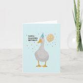 Party Duck Pun: Heb een 'Quacking Birthday' Kaart (Voorkant)