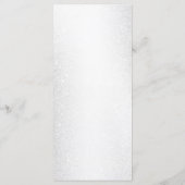 Party Dusty Blue Waterverf Flowers Silver Shiny Menu (Achterkant)