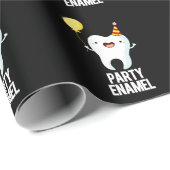 Party Enamel Funny Tooth Pun Dark BG Cadeaupapier (Rol Hoek)