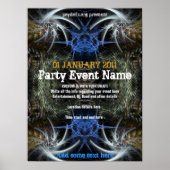 Party Event "Fractal Scifi" Poster (Voorkant)