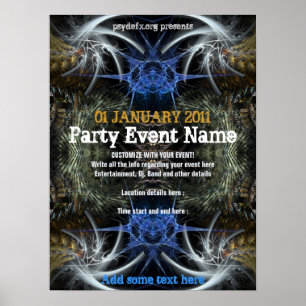 Party Event "Fractal Scifi" Poster