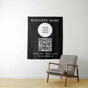 Party Event Seminar Tekst Medium QR Code Logo Wandkleed