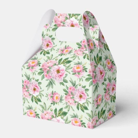 Party Favor Box Pioen Bedankdoosjes (Voorkant Zijde)