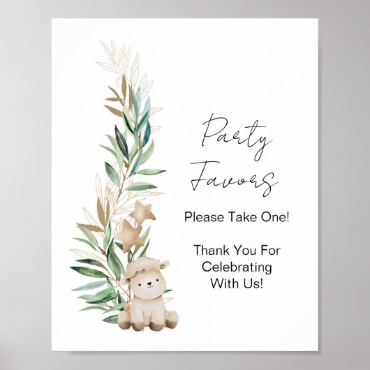 Party Favor Neem een lief klein lamsgroen Poster (Voorkant)