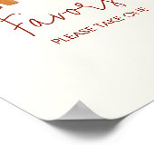 Party Favor Sign Earth Tone Boho Rainbow Tropical Poster (Hoek)