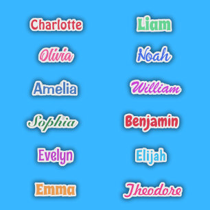 Party Favoriet Naam Waterdicht Sticker