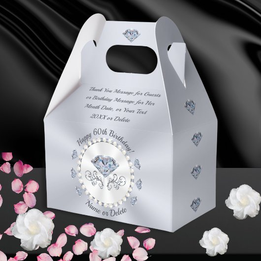 Party Favors for 60th Birthday Ideas, Personalized Bedankdoosjes