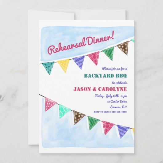 Party Flags Uitnodiging (Voorkant)