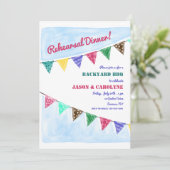 Party Flags Uitnodiging (Staand voorkant)