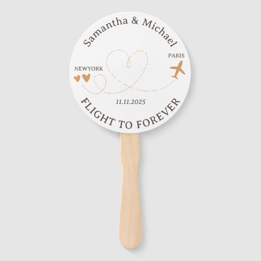 Party Flight Plane Travelling theme Wedding Handwaaier (Voorkant)