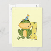 Party Frog 1e verjaardag T-shirts en geschenken Briefkaart (Voorkant / Achterkant)