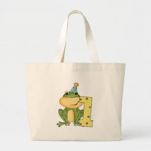 Party Frog 1e verjaardag T-shirts en geschenken Grote Tote Bag