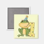 Party Frog 1e verjaardag T-shirts en geschenken Magneet (Voorkant / Achterkant)