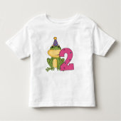 Party Frog 2e verjaardag T-shirts en geschenken (Voorkant)