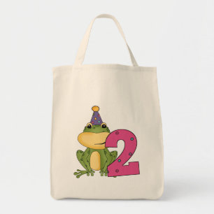 Party Frog 2e verjaardag T-shirts en geschenken Tote Bag