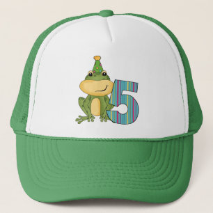 Party Frog 5e verjaardag T-shirts en geschenken Trucker Pet