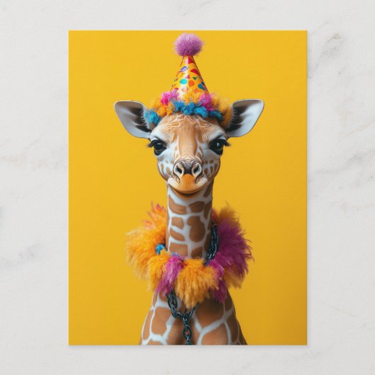 Party Giraffe Extravaganza Briefkaart (Voorkant)