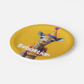 Party Giraffe Extravaganza Papieren Bordje (Gekanteld)