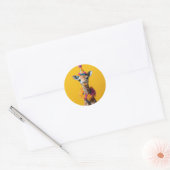 Party Giraffe Extravaganza Ronde Sticker (Envelop)