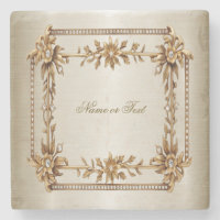 Party Gold Rechthoek Dimond Flowers Shiny